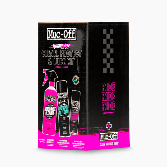 Kit de manutenção moto MUC-OFF Clean, Protect & Lube