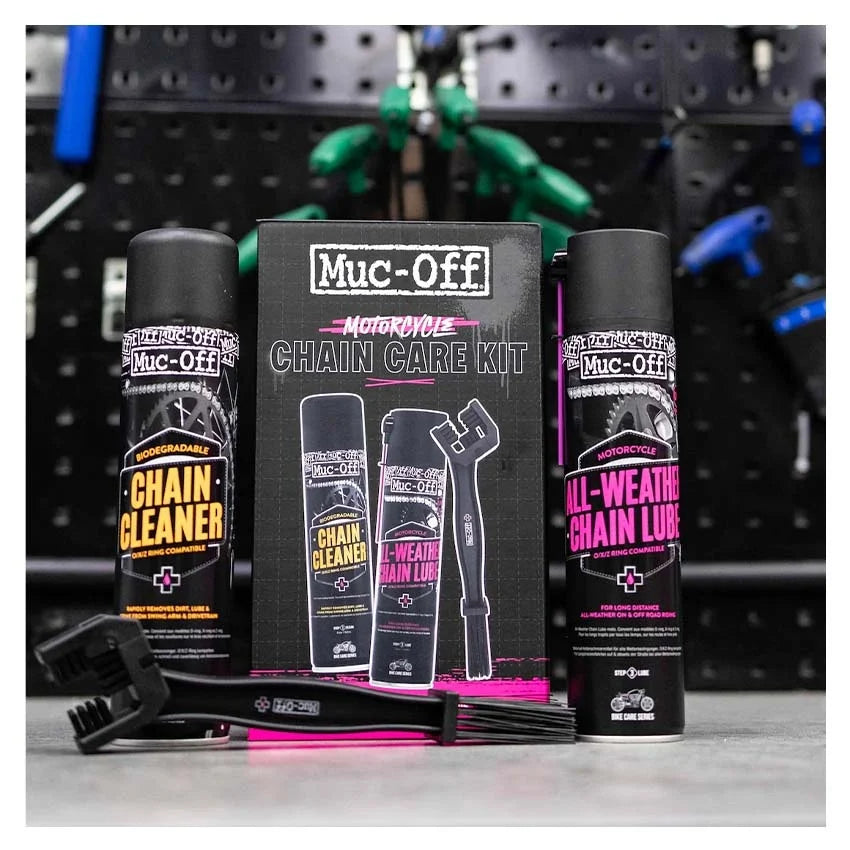 Kit Limpza corrente Muc-Off  Motorcycle Chain Care Kit