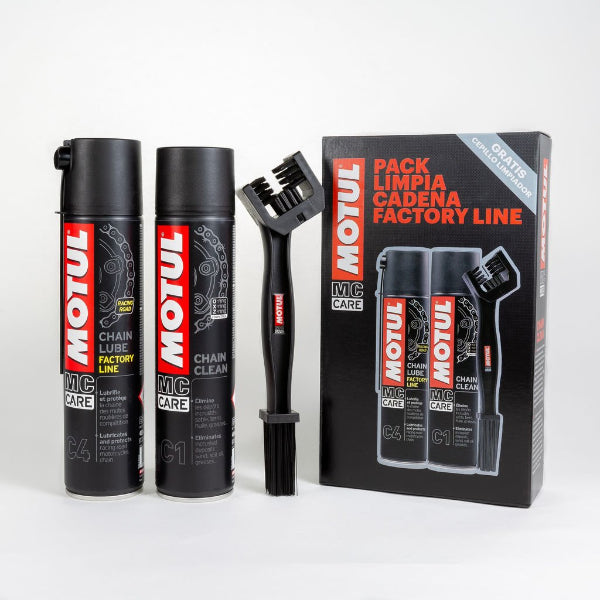 Kit Limpeza Corrente Motul Factory Line (C4+C1+Escova)